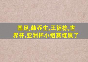 国足,韩乔生,王钰栋,世界杯,亚洲杯小组赛谁赢了
